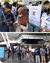 Field research photo from Indonesian mall check-in points during the COVID period